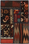 Handgeknüpfter persischer Teppich &Kelim Patchwork
