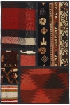 Handgeknüpfter persischer Teppich &Kelim Patchwork