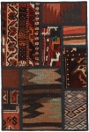 Handgeknüpfter persischer Teppich &Kelim Patchwork