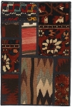 Handgeknüpfter persischer Teppich &Kelim Patchwork