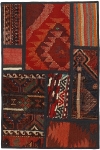 Handgeknüpfter persischer Teppich &Kelim Patchwork