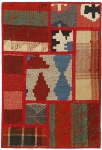 Handgeknüpfter persischer Teppich &Kelim Patchwork