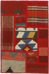 Handgeknüpfter persischer Teppich &Kelim Patchwork