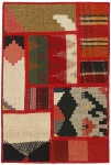 Handgeknüpfter persischer Teppich &Kelim Patchwork