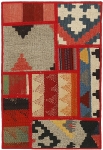 Handgeknüpfter persischer Teppich &Kelim Patchwork