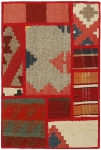 Handgeknüpfter persischer Teppich &Kelim Patchwork