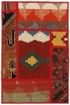 Handgeknüpfter persischer Teppich &Kelim Patchwork