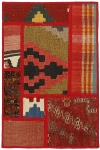 Handgeknüpfter persischer Teppich &Kelim Patchwork