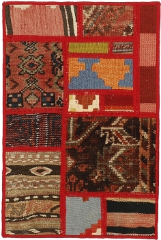 Handgeknüpfter persischer Teppich &Kelim Patchwork