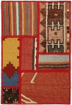Handgeknüpfter persischer Teppich &Kelim Patchwork