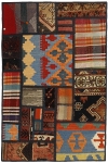 Handgeknüpfter persischer Teppich &Kelim Patchwork