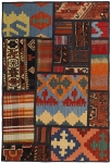 Handgeknüpfter persischer Teppich &Kelim Patchwork