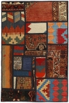 Handgeknüpfter persischer Teppich &Kelim Patchwork