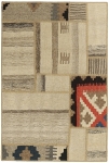 Handgeknüpfter persischer Teppich &Kelim Patchwork