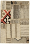 Handgeknüpfter persischer Teppich &Kelim Patchwork