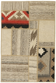 Handgeknüpfter persischer Teppich &Kelim Patchwork