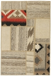 Handgeknüpfter persischer Teppich &Kelim Patchwork