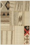 Handgeknüpfter persischer Teppich &Kelim Patchwork