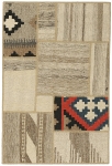 Handgeknüpfter persischer Teppich &Kelim Patchwork