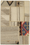 Handgeknüpfter persischer Teppich &Kelim Patchwork