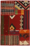 Handgeknüpfter persischer Teppich &Kelim Patchwork