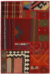 Handgeknüpfter persischer Teppich &Kelim Patchwork