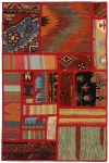 Handgeknüpfter persischer Teppich &Kelim Patchwork