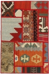 Handgeknüpfter persischer Teppich &Kelim Patchwork