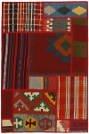 Handgeknüpfter persischer Teppich &Kelim Patchwork