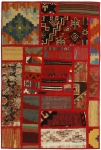 Handgeknüpfter persischer Teppich &Kelim Patchwork