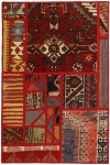 Handgeknüpfter persischer Teppich &Kelim Patchwork