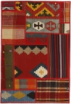 Handgeknüpfter persischer Teppich &Kelim Patchwork