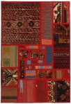 Handgeknüpfter persischer Teppich &Kelim Patchwork