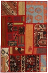 Handgeknüpfter persischer Teppich &Kelim Patchwork