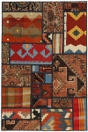 Handgeknüpfter persischer Teppich &Kelim Patchwork