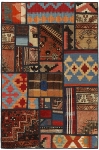 Handgeknüpfter persischer Teppich &Kelim Patchwork