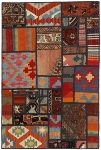 Handgeknüpfter persischer Teppich &Kelim Patchwork