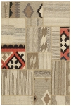 Handgeknüpfter persischer Teppich &Kelim Patchwork