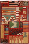 Handgeknüpfter persischer Teppich &Kelim Patchwork