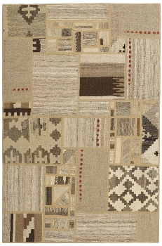 Handgeknüpfter persischer Teppich &Kelim Patchwork