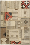 Handgeknüpfter persischer Teppich &Kelim Patchwork