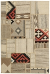 Handgeknüpfter persischer Teppich &Kelim Patchwork