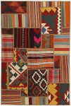 Handgeknüpfter persischer Teppich &Kelim Patchwork