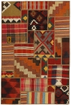 Handgeknüpfter persischer Teppich &Kelim Patchwork