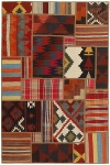 Handgeknüpfter persischer Teppich &Kelim Patchwork