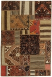 Handgeknüpfter persischer Teppich &Kelim Patchwork