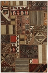 Handgeknüpfter persischer Teppich &Kelim Patchwork