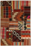 Handgeknüpfter persischer Teppich &Kelim Patchwork