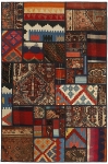 Handgeknüpfter persischer Teppich &Kelim Patchwork