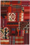 Handgeknüpfter persischer Teppich &Kelim Patchwork